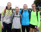 Gateshead Harriers from left to right: Barry Maskell, Luke Adam, Calum Johnson and Dan Johnson winner of the 4 x 1.8 mile relay at the Sunderland Open Cross Country.